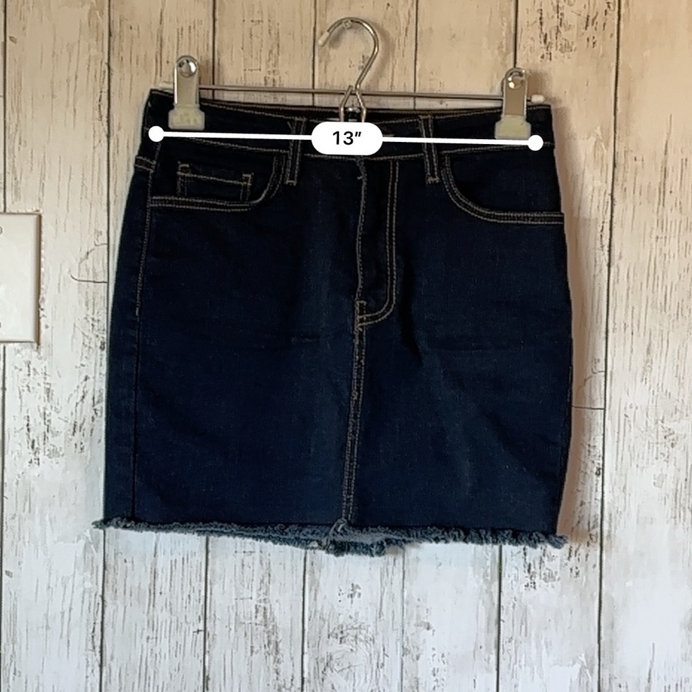 O2 Denim/Jean Mini skirt. Size XS - Picture 8 of 10